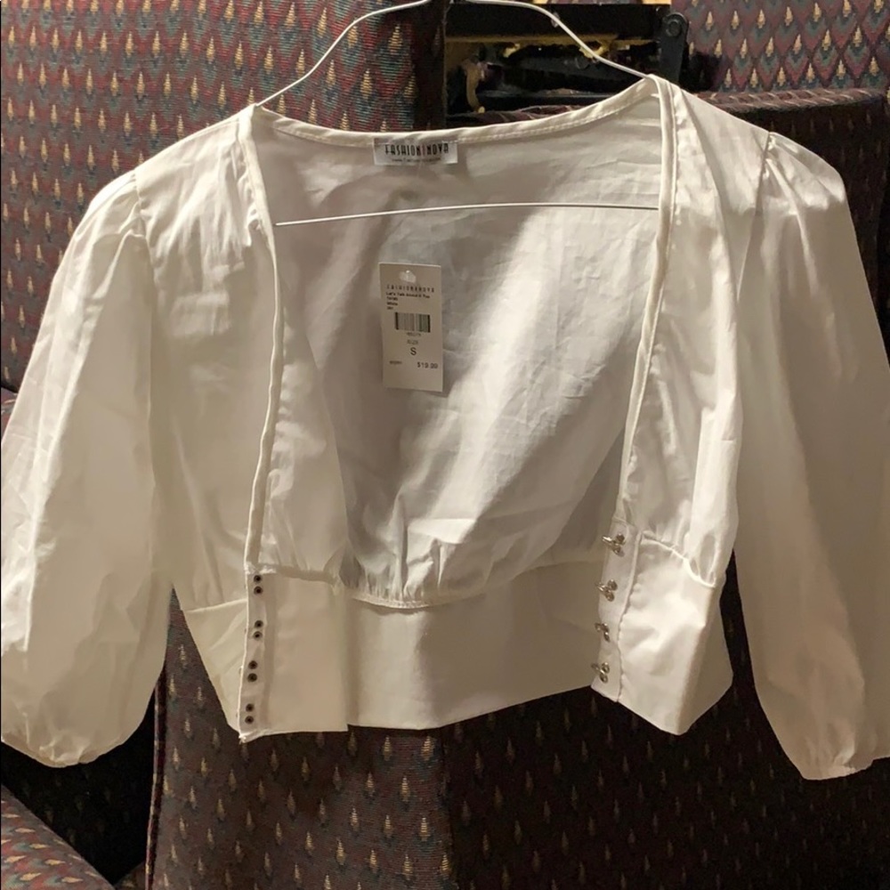 Button up crop top